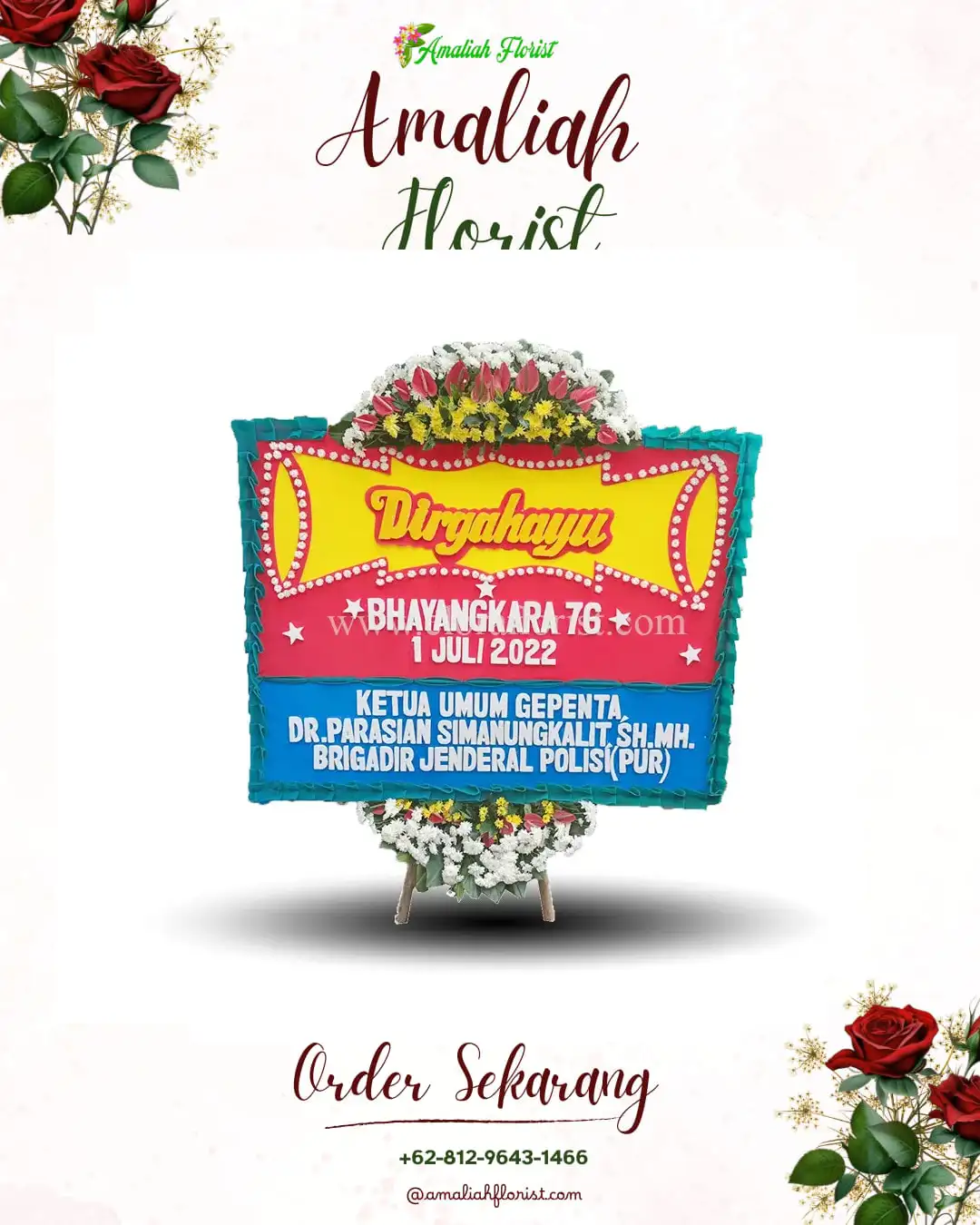 Papan Bunga HUT Ulang Tahun Puteri Betung